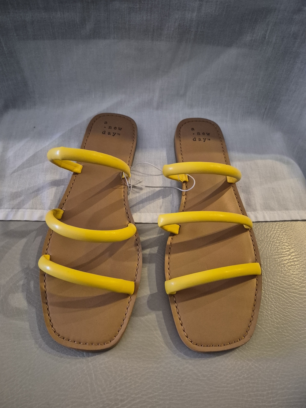 a new day Yellow Wren Triple-Strap Slide Sandals for Women